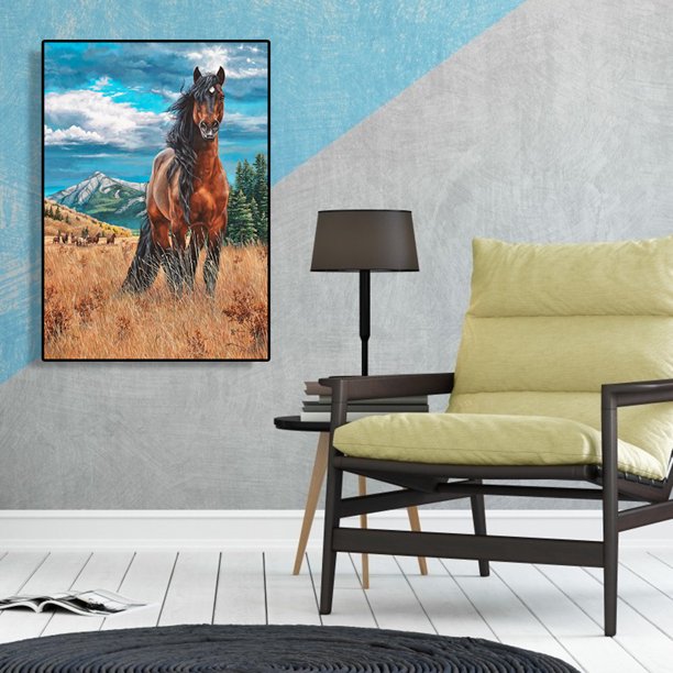 Cuadros Decorativos 5D DIY diamante pintura caballo taladro completo bordado cruz puntada arte imágenes DQrwqpou Nuevos Originales