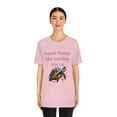 thumbnail image 4 of Good Things Are Waiting For Us Cute Rainbow Turtle Unisex Short Sleeve Tee, 4 of 8