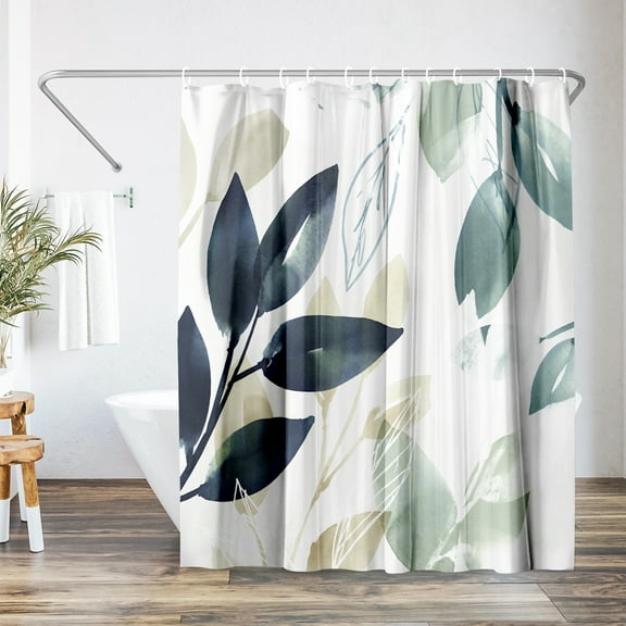 Americanflat 71" x 74" Shower Curtain, Green Sleeves I by PI Creative Art