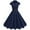 B202 Navy womens summer dresses clearance under $5, variant on Cagogo Women Lapel Vintage Audrey Hepburn Style V-Neck Cocktail Swing Dress 50s 60s Button up 1950s Rockabilly Tea Party Prom Midi Evening Dress