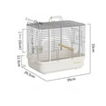 thumbnail image 2 of Parrot Bird Cage Portable for Going Out Stainless Steel Horizontal Wire Mesh Handheld Bird Cage, 2 of 5
