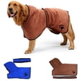 thumbnail image 2 of Dog Robe Super Absorbent Quick Drying Pet Towel Pet Bath Towel for Dog Cat, 2 of 9