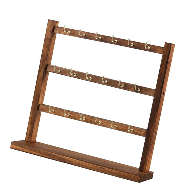 Organizador de joyas, organizador de aretes, soporte para anillos, collares, pulseras, joyas 3 capas
