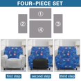 thumbnail image 6 of HELLHERO Side Pocket Design 4 Pieces Reclining Chair Slipcover for Kids, Polyester Spandex Washable Recliner Chair Covers for Living Room, Bigfoot Christmas Candy, 6 of 8