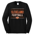 thumbnail image 2 of Cleveland CLE Hometown City Football Fan Pride Sports Mens Long Sleeve Shirt, Black, X-Large, 2 of 3
