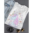 thumbnail image 3 of Believe In Us, Cute Unicorn T-Shirt Women -Image by Shutterstock, Female Large, 3 of 4