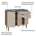 thumbnail image 3 of Alacena Gabinete Bajo Cocina Madesa Gourmet 105 Con Tarja MC, 3 of 5