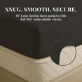 thumbnail image 4 of Sacred Thread Rayon Derived from Bamboo Sheets Full Size, 18'' Deep Pocket Cooling Sheets for Hot Sleepers, 6 PC Cooling Sheets (Full Size) (Dark Grey), 4 of 9