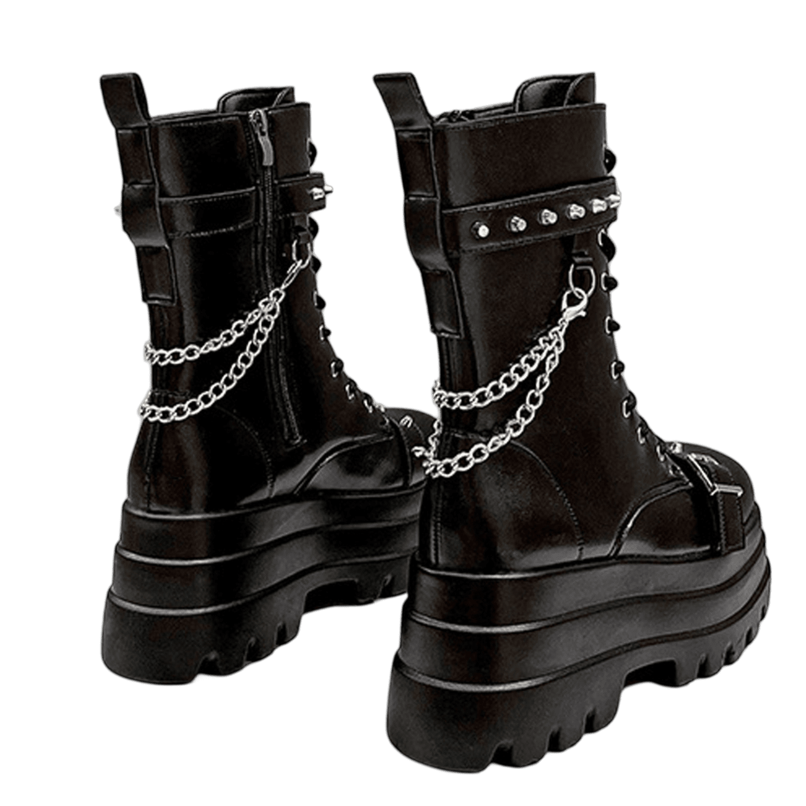 Boots & Braces Black Steel Toe Rangers 8 10 14 20 Hole Punk