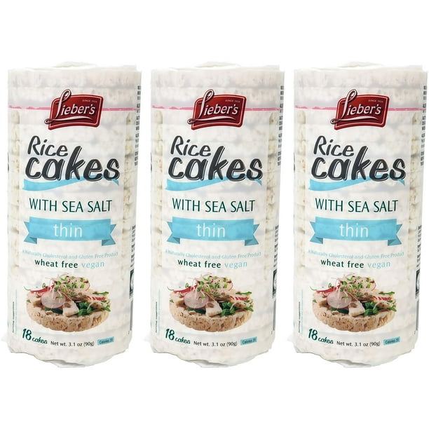 Lieber's Rice Cakes With Sea Salt Thin Salted Rice Cakes ...