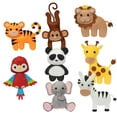 thumbnail image 1 of Zoo fieltro Animal chico artesanía de costura juguetes educativos niños regalos de cumpleaños Animal fieltro animales de la selva artesanía de costura estilo A BLESIY Sintió, 1 of 7