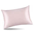 thumbnail image 2 of Funda de almohada de seda con diseño de oso de Alaska, tamaño queen, rosa pálido, con coletero, 2 of 5