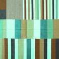 thumbnail image 1 of Ahgly Company Machine Washable Indoor Square Patchwork Turquoise Blue Transitional Area Rugs, 3' Square, 1 of 4