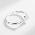 thumbnail image 6 of Simple Cross Sterling Silver Open Statement Rings Finger Band for Women, 6 of 6