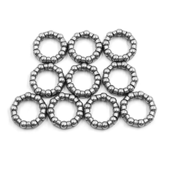 Unique Bargains 10pcs Steel 20mm Inner Dia 9 Balls Bike Axle Wheel Ball Bearing Cage Retainer