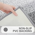 thumbnail image 5 of Smiry Luxury Chenille Bathroom Rugs, Shaggy Absorbent Bath Rugs, Non-Slip Bath Mats for Bathroom, 24x47, Grey, 5 of 7