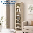 thumbnail image 4 of TacleeKii 6-Tier Bookshelf, Freestanding Bookcase with Open Shelves and Anti-Tip Design, Beige, 4 of 10