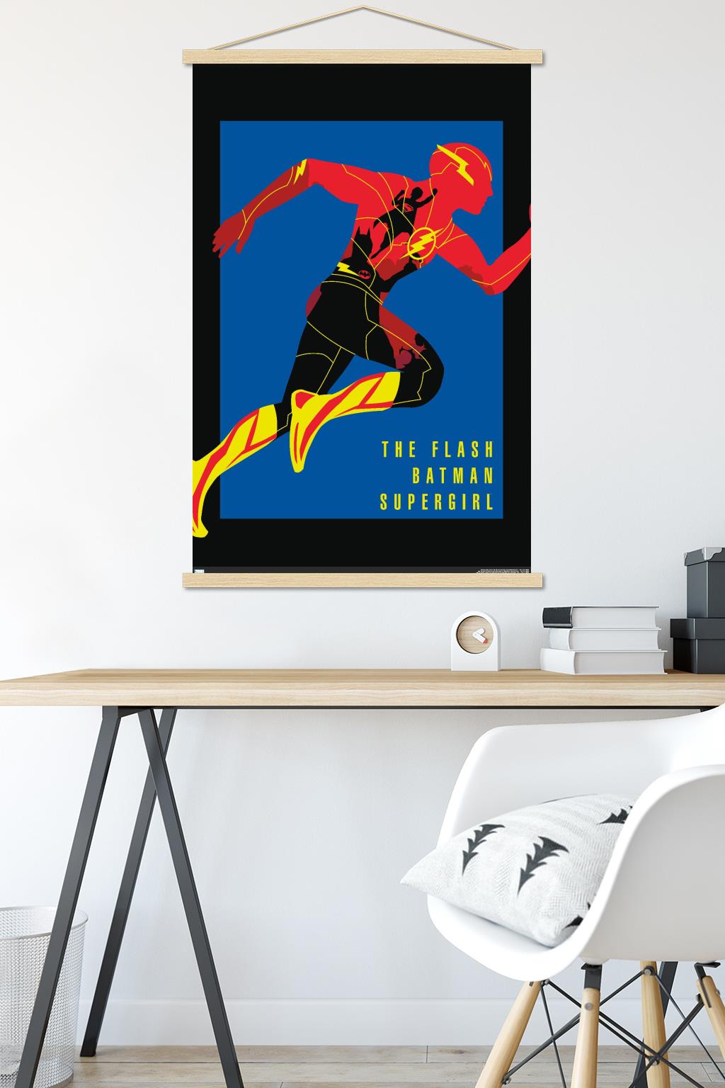 DC Comics Movie The Flash - Heroes Wall Poster with Magnetic Frame, 22.375" x 34"