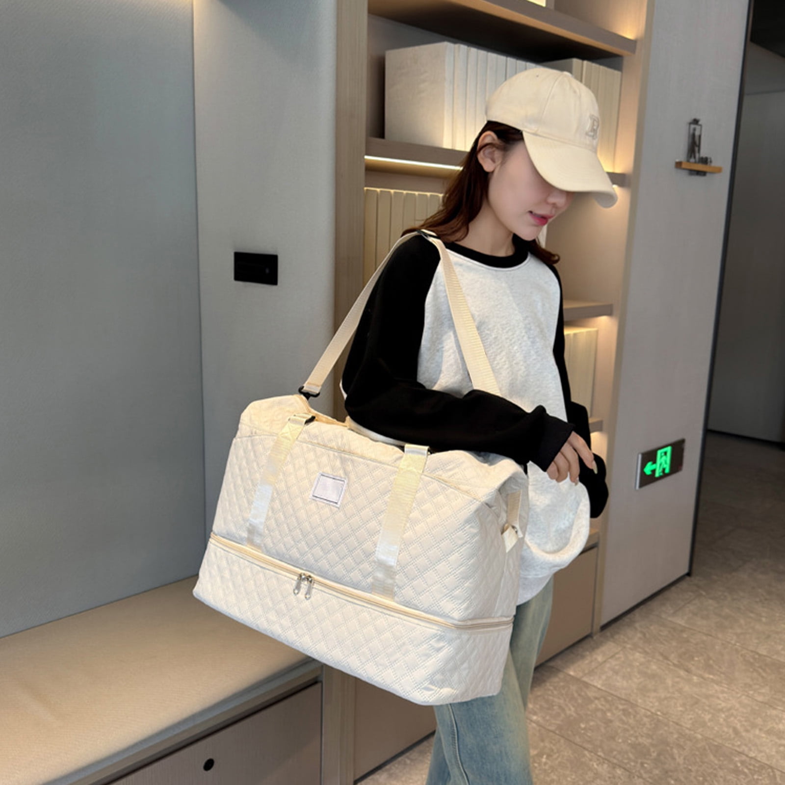 Multi Functional Travel Bag Three Piece Set Large Capacity Lightweight Travel Storage Bag Luggage Bag with Handbag And Shoulder Crossbody Bag on Clearance
