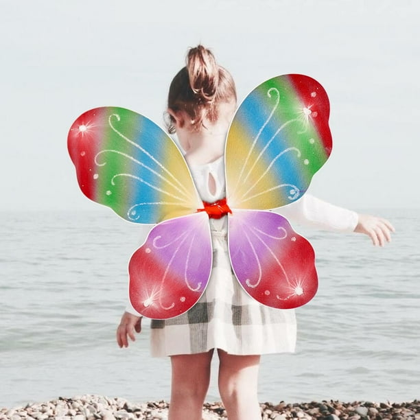 Alas de mariposa Alas de hadas para ninos y ninas disfraz ligero para ninos alas de disfraz de mariposa para accesorios fotograficos regalo de Rojo colorido Yinane Alas de hada Walmart