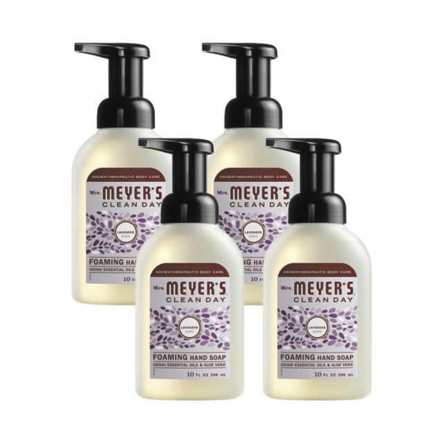 Jabón espumoso para manos Mrs. MEYER'S CLEAN DAY Lavender 300 ml (x4)