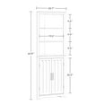 thumbnail image 3 of Monroe Armoire haute d’angle à deux portes - Blanc, 3 of 9