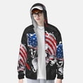 thumbnail image 2 of Vsdgher Chandail à Capuchon pour Adultes avec Imprimé de Bar à Grande Bouche aux É.-U., Maillot Dermoprotecteur pour Hommes Femmes, Chandails de Pêche à Manches Longues avec Protection Solaire pour Course Athlétique Natation-Xx-Grand, 2 of 7