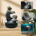 thumbnail image 5 of Indoor Tabletop Water Fountain with LED Light - 15.7-inch High 4-Tier Desktop Waterfall Fountain for Home Bedroom Office Decor, 5 of 13