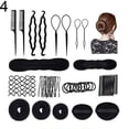 thumbnail image 2 of Bueautybox 71Pcs/Set Hair Styling Accessories Kit Set Bun Maker Hair Braid Tool for Making DIY Hair Styles Black Magic Hair Twist Styling Accessories for Girls or Women, 2 of 7