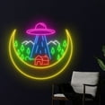thumbnail image 3 of Handmadetneonsign UFO Moon Neon Sign, UFO Neon Led Light Art Decor, UFO Space Neon Wall Decor, 3 of 5
