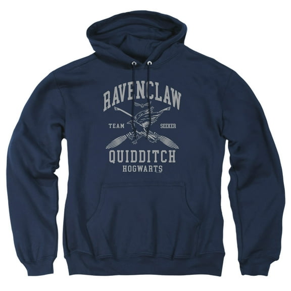 Harry Potter Ravenclaw Quidditch Arch Adult Pull-Over Hoodie, Navy, Medium