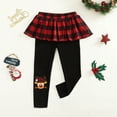 thumbnail image 7 of Actgleam Toddler Girls Leggings with Footless Cotton Ruffle Casual Pants,Christmas Plaid,3-4Years, 7 of 7