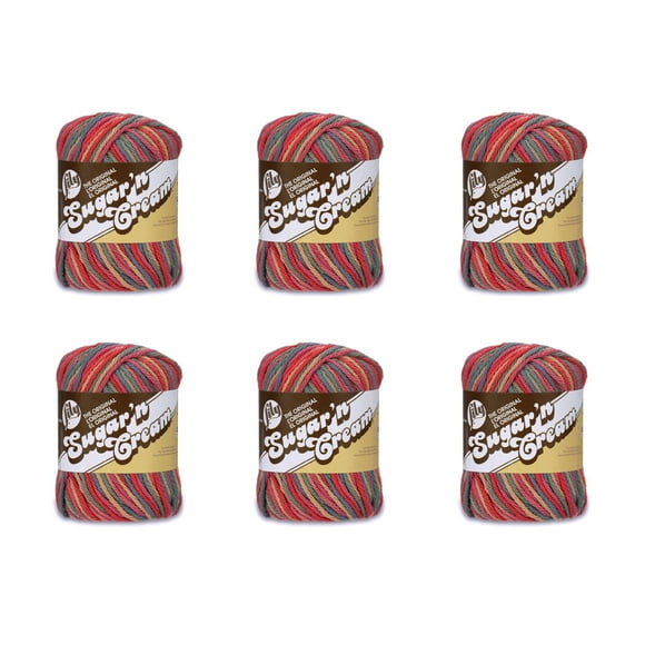 Lily Sugar'N Cream Painted Desert Yarn - 6 Pack Of 57G/2Oz - Cotton - 4 Medium (Worsted) - 95 Yards - Knitting/Crochet