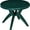 Green, variant on 35.83" Round Plastic Patio Table With Umbrella Hole - Outdoor Bistro For Garden, Yard , Easy To Wipe Down, Pad