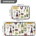 thumbnail image 2 of SKYSONIC Watercolor Wine Kitchen Rugs Set of 2, Glass Bottle Floor Runner Area Rug Washable Carpet Mat Perfect for Living Room Bedroom Entryway, 2 of 7
