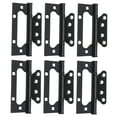 thumbnail image 2 of Bisagra de puerta Ticfox Aleación de zinc 3 juegos Mudo Negro, 2 of 14