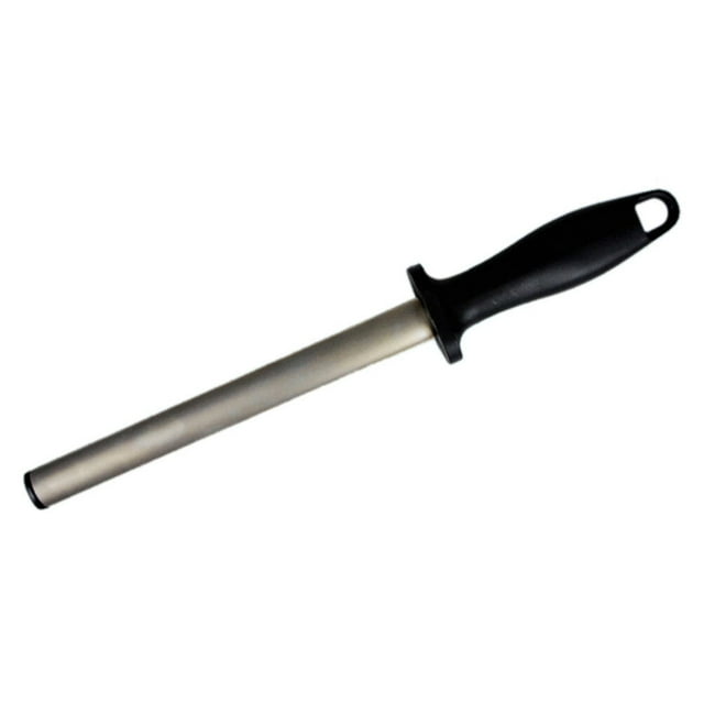 Afilador profesional de acero al carbono con diamante, varilla de afilado gourmet con área de pulido de 20,5 cm