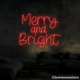 thumbnail image 4 of Glowneon Merry And Bright Neon, Merry And Bright LED Sign, Restaurant Coffee Shop Bar Club Decor, 4 of 5