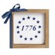 thumbnail image 1 of Cartel Decorativo Patriótico | Feliz Cuatro de Julio Día de la Independencia en Madera con Marco | Placa Rústica de 6x6 Pulgadas | Decoración Festiva para Hogar, Oficina y Bandejas de Varias Alturas, 1 of 1