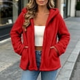 thumbnail image 5 of Ghalytn Women's Fleece Jacket Hooded Zip Up Fuzzy Coat with Pockets for Fall and Winter, 5 of 8