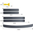 thumbnail image 4 of Tignapoo Universal Car Protection Stickers - Stylish Carbon Fiber Bumper and Trunk Guard Decals, Durable Self-Adhesive Vehicle Accessories, Easy to Install and Long-lasting Black Design (Set of 6), 4 of 6