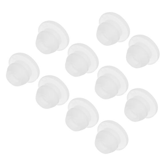 Unique Bargains 10 Pcs Bouchons de Trou de Verrouillage en Silicone, 6mm Rainure Étroite 2mm pour Cuisine Bouchons de Scellement Étanches Transparents