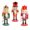 Style C, variant on 3x Wooden Nutcracker Soldier Model Handpainted Creative Free Standing Puppet Doll for Party Holiday Home Desktop Decoration Style P