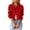 Red, variant on LYMAYTER Women Fashion Jacket Washed Button Up Cropped Short Denim Jacket Spring/Summer Long Sleeve Coats S-3XL
