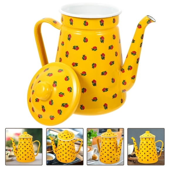 Supvox Assorted Color Portable Enamel Tea Kettle Smooth Spout Ideal for Kitchen