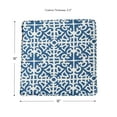 thumbnail image 3 of Greendale Home Fashions 18 x 18 in. Indigo Lattice Outdoor Dining Seat Cushion (4-Pack), 3 of 6