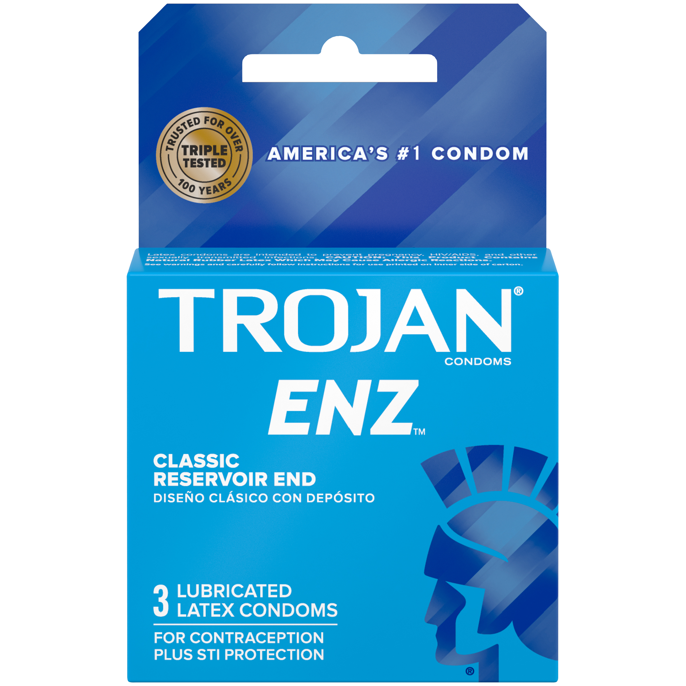 TROJAN Enz Condoms Lubricated Latex 3 Each (Pack of 4) - image 2 of 4
