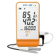 Elitech Thermometer Digital Data Logger Temperature Humidity Alarm, 5 Pack