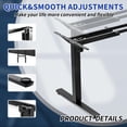 thumbnail image 6 of ERGOMAKER Single Motor Standing Desk Frame，19.6x 40.9x 28 Inches，Electric Adjustable Standing Computer Desk for Home and Office-Black, 6 of 6