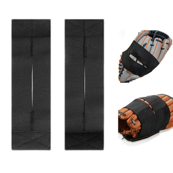 Colaxi 2 Pcs Sangle de Gants de Softball et de Baseball Accessoires Cadeaux Convient à Tous les Gants Fixation Rapide et Simple Robuste Multifonctionnel Noir